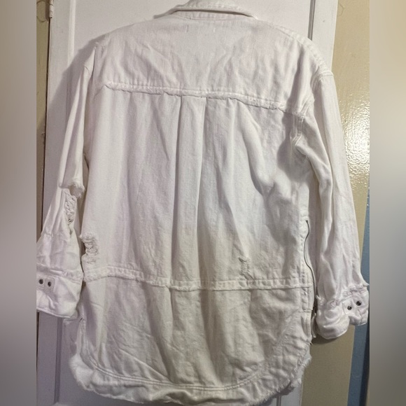 We the Free distressed denim white jacket - Picture 6 of 14